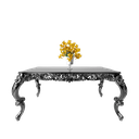 میز غذاخوری مستطیل آمور  6 نفره صفحه شیشه چاپی 8 میل