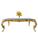 میز غذاخوری مستطیل آمور  8 نفره صفحه mdf و شیشه