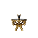 میز غذاخوری گرد شاهکار  4 نفره صفحه شیشه